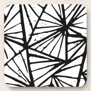 Porta-copo Abstrato Triangles Lino Impressão