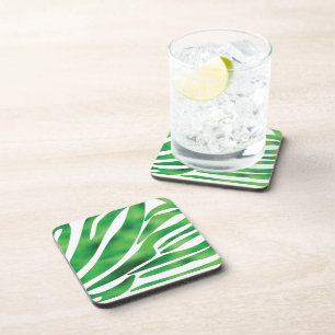 Porta-copo Abstrato Verde e Branco