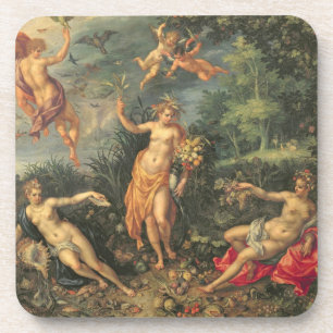 Porta-copo Abundância e os quatro elementos, c.1606 (óleo n