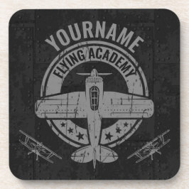 Porta-copo Academia Piloto de Avião Vintage Personalizado