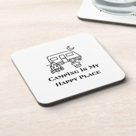 Porta-copo Acampamento é Meu Lugar Feliz em um