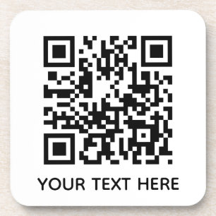 Porta-copo Add your own QR Code text Scan menu link