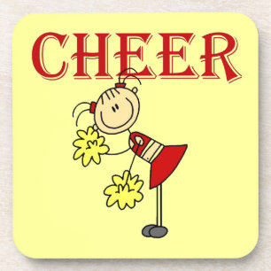 Porta-copo Adesivos de Figura de Cheerleader em Camisetas e P