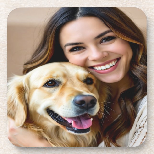 Porta-copo Adicionar Foto de Retriever Dourado Personalizar (Frente)