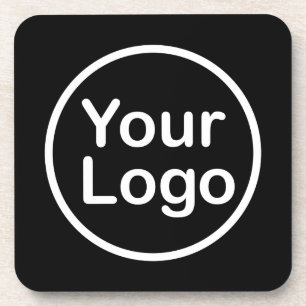 Porta-copo Adicione seu próprio logotipo   Fundo preto
