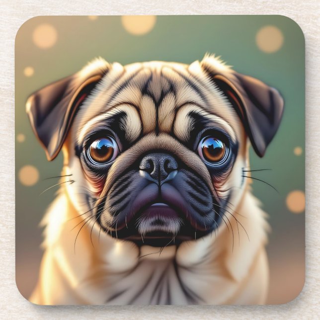 Porta-copo Adorable Pug Close up | Cute Dog  (Frente)
