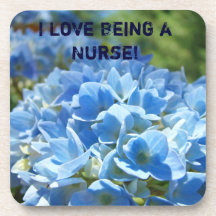 Adoro ser enfermeira! portas copos Blue Hydrangeas