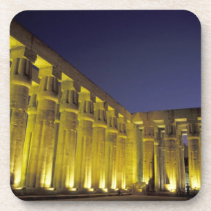 Porta-copo África, Egito, Luxor. Pátio do sol de Amenhotep