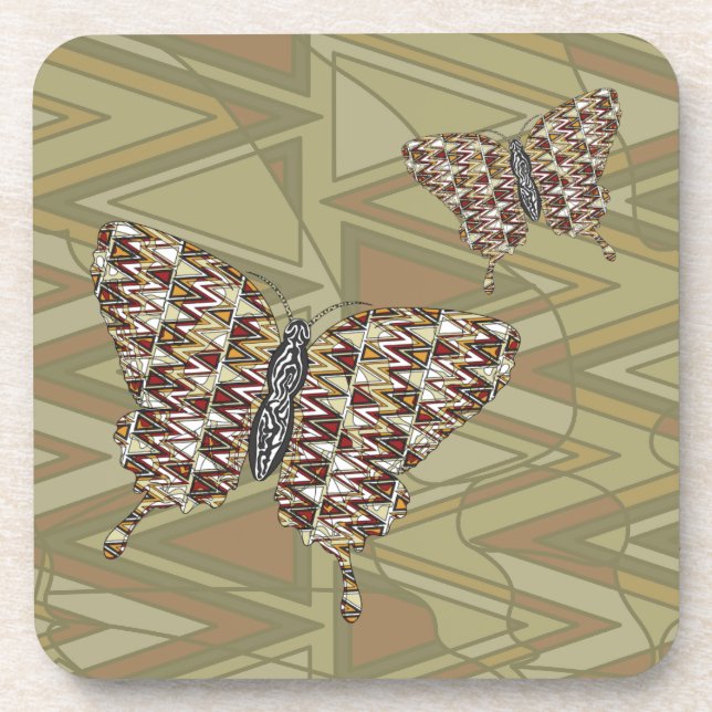 Porta-copo African Swallowtail Square Coaster (Frente)