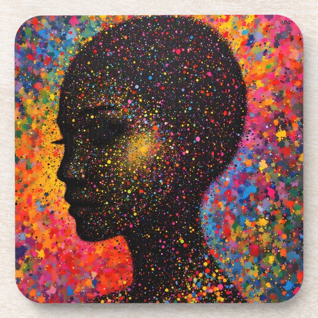Porta-copo Afro Nebula Sussurro – Celebração da História Negr (Frente)
