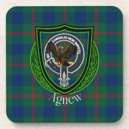 Porta-copo Agnew Scottish Clan Tartan & Crest