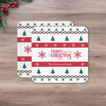 Aguardecedores de Natal Personalizados com Floco d