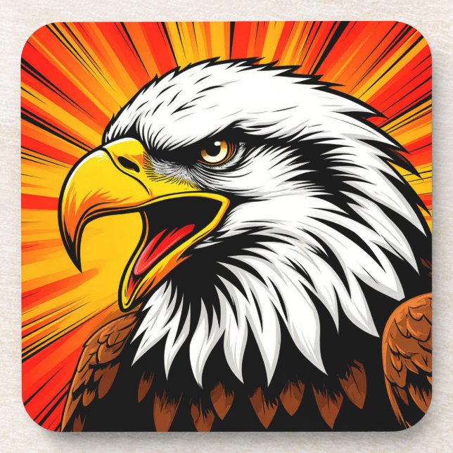 Porta-copo Águia Americana Canvas – Presente da Liberdade (Frente)