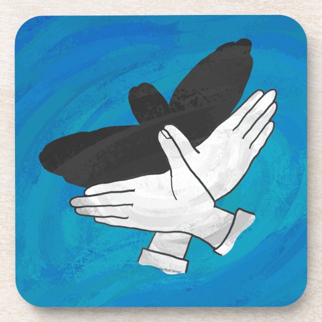 Porta-copo Águia Sombra em Azul (Frente)