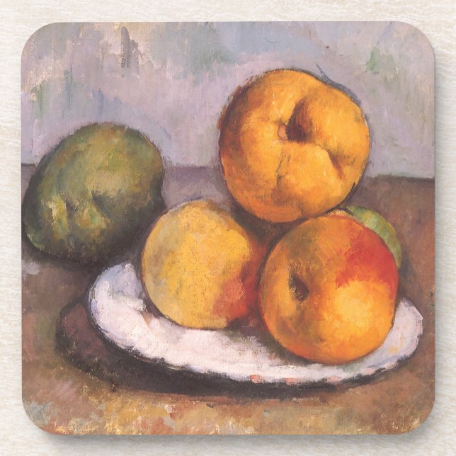 Porta-copo "Ainda é a vida", "Maçãs", "Peras" de Paul Cezanne (Frente)