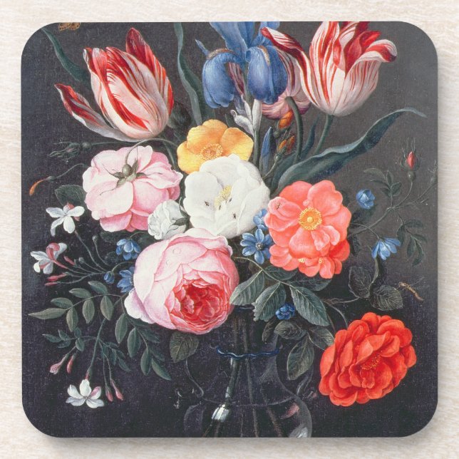 Porta-copo Ainda vida T32511 das flores em um vaso, 1661 (Frente)