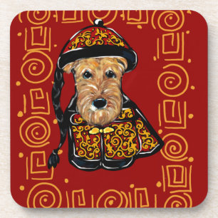 Porta-copo Airedale Terrier Year of the Dog