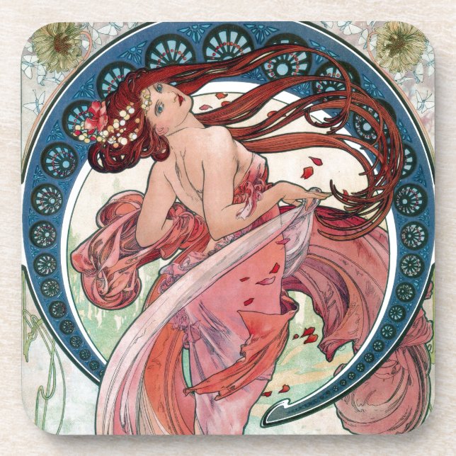 Porta-copo Alfons Mucha Dança 1898 (Frente)