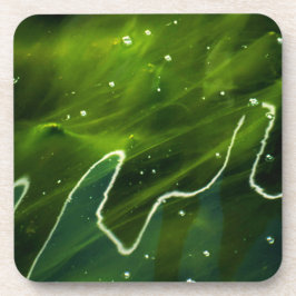 Porta-copo Algas verdes e litoral aquático