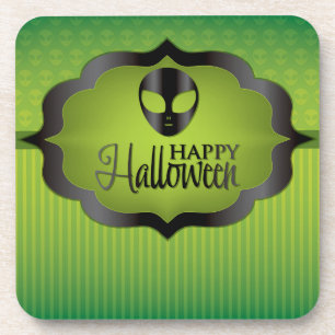 Porta-copo alienígena verde do Halloween