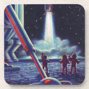 Porta-copo Alienígenas de Ficção Científica Vintage Onda para