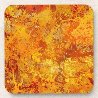 Porta-copo Alloy Orange e Amber Paint Splatter Abstrato