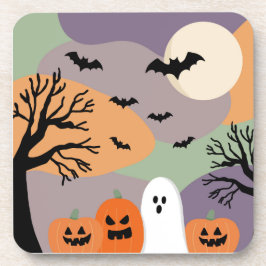 Porta-copo Almofada noite de halloween abóboras e fantasmas