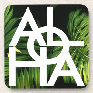 Porta-copo Aloha Moderno Palma Vibes da Ilha do Havaí
