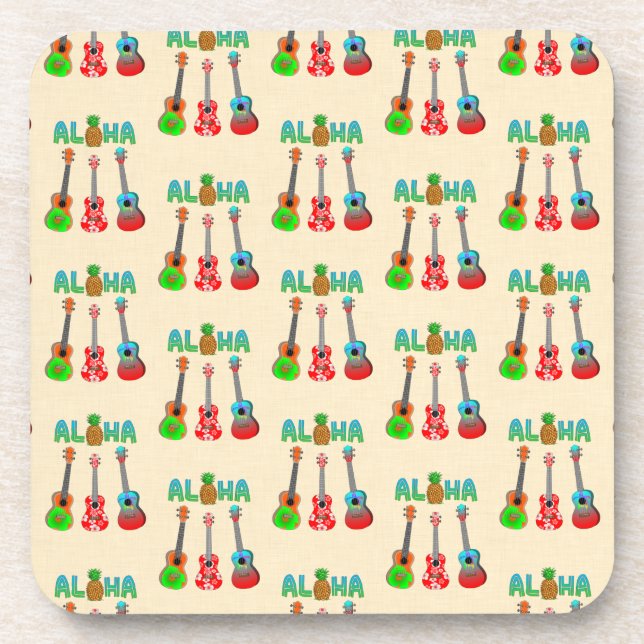 Porta-copo Aloha Ukuleles Island Music (Frente)