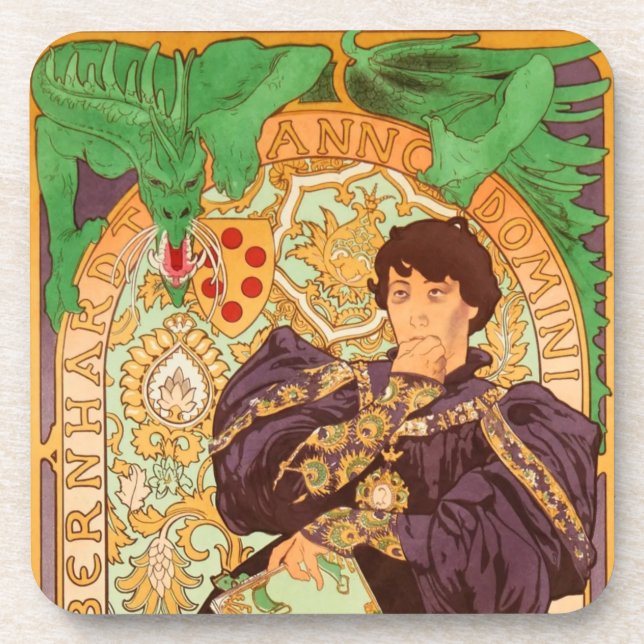 Porta-copo Alphonse Mucha Prince e Dragon (Frente)