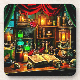 Porta-copo Altar de Bruxa Design de Infusão Mística Noturna