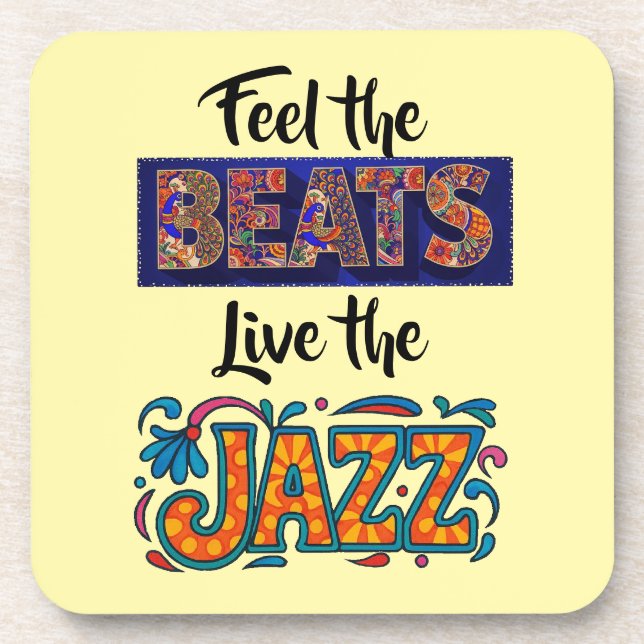 Porta-copo amante da música jazz (Frente)