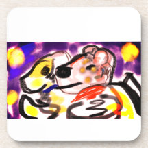 Amante de cães à noite