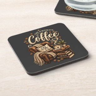 Porta-copo Amante de Café – A Vida é Melhor Com Café