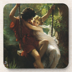 Porta-copo Amantes num Balanço. Primavera por Pierre Auguste 