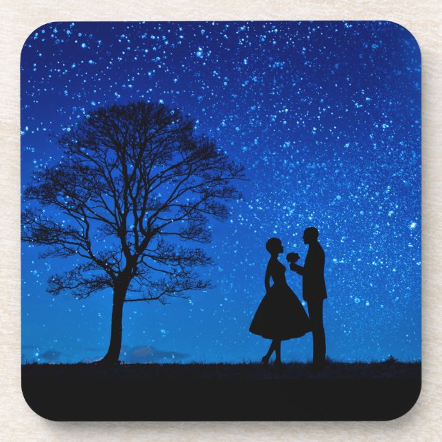 Porta-copo Amantes sob uma lua cheia         (Frente)