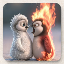 Amber & Frosty Tiny Penguins Big Feelings Coaster