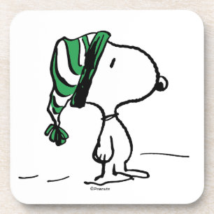Porta-copo Amendoins Boné de Neve Verde Snoopy