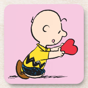 Porta-copo Amendoins Dia de os namorados Charlie Brown Red