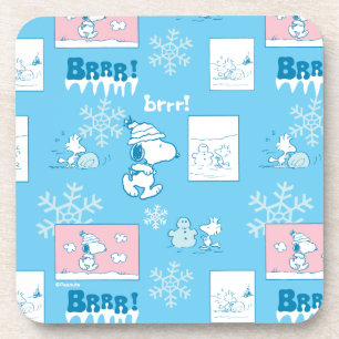 Porta-copo Amendoins   Padrão do Dia da Neve do Snoopy