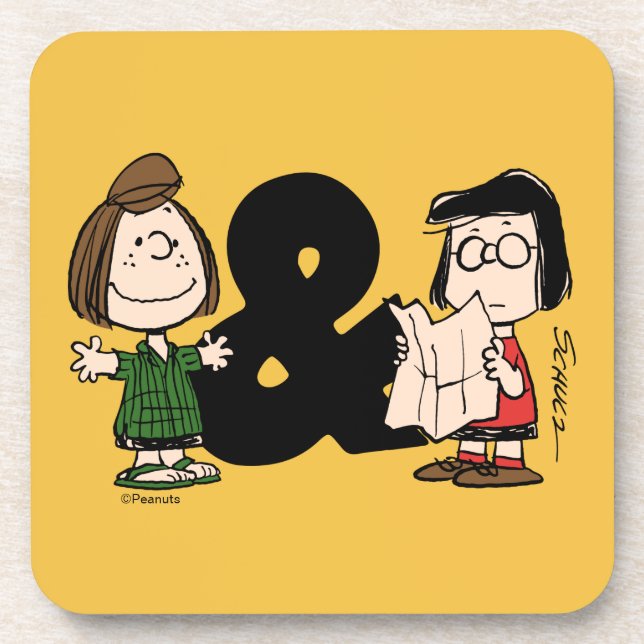 Porta-copo Amendoins | Peppermint Patty & Marcie (Frente)