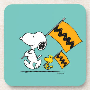 Porta-copo Amendoins   Sinalizadores de Snoopy & Woodstock