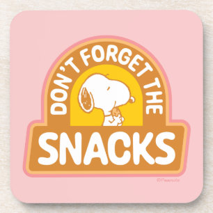 Porta-copo Amendoins   Snoopy Não esqueça os Snacks