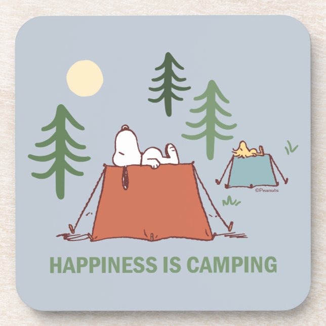 Porta-copo Amendoins | Tendas de esnoopia e de madeira (Frente)