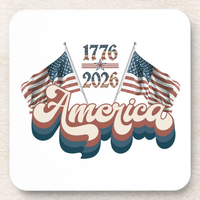 Porta-copo America 1776–2026, Patriotic, USA 250 Years (Frente)