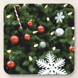 Porta-copo America do Norte. Decorações do Natal na árvore