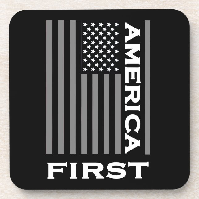 Porta-copo América First American Flag Love USA Trump (Frente)