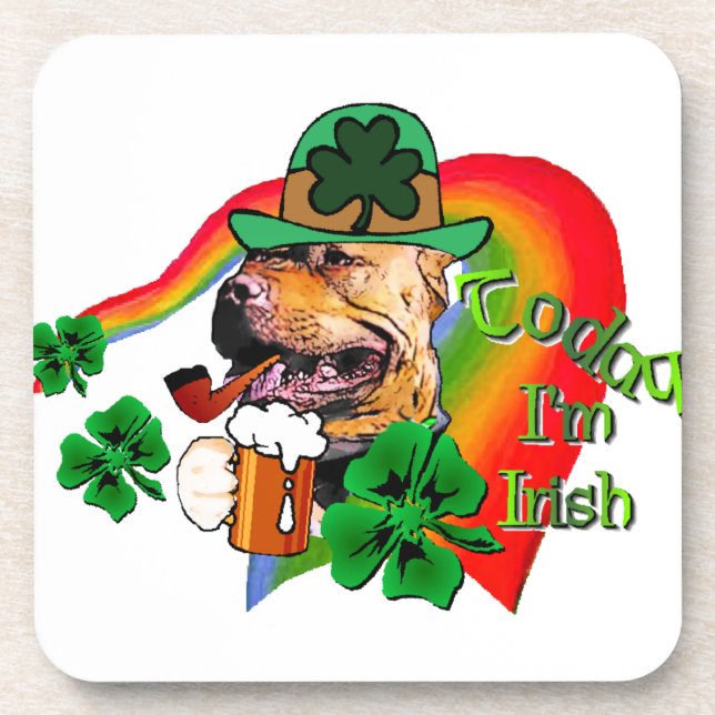 Porta-copo American Pit Bull Terrier St Patricks (Frente)