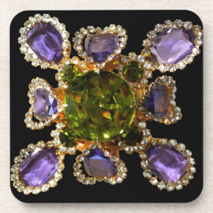 Porta-copo Ametista, Diamantes, Artesanais, Emeralds