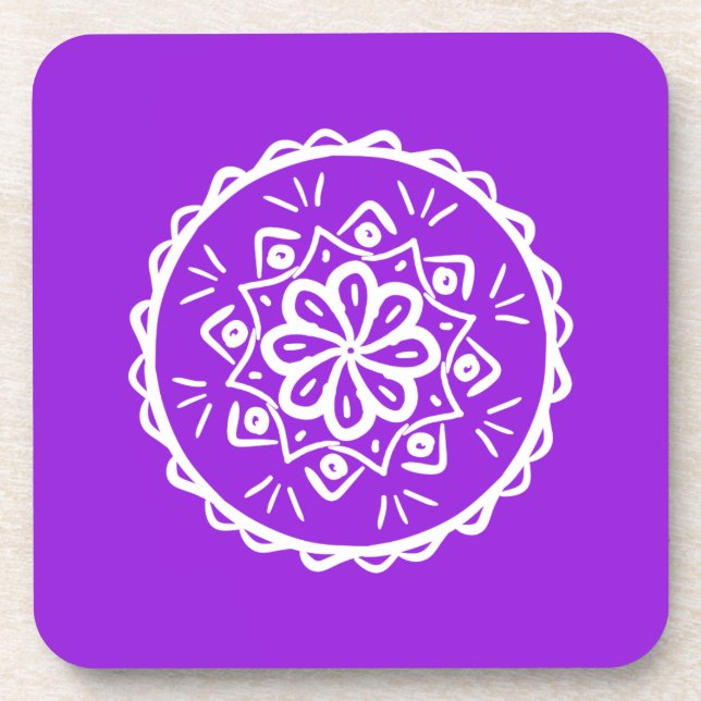 Porta-copo Ametyst Mandala (Frente)